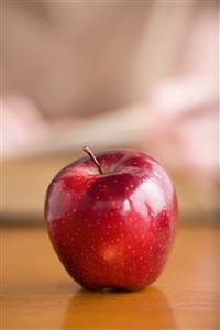 Red apple for the teacher